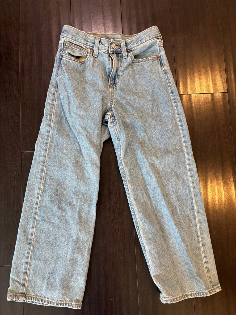 Old Navy Light Blue Super Baggy Adjustable Waist Boys Jeans Size 10